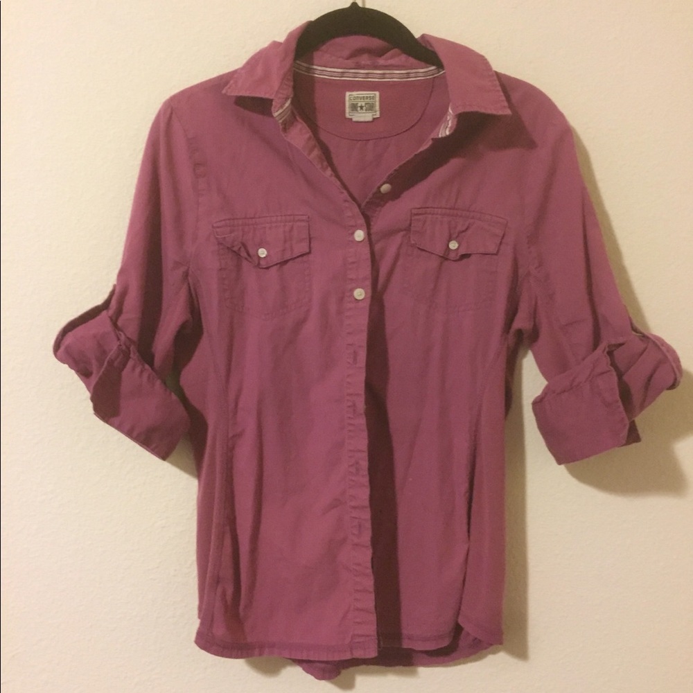 Mauve button down shirt